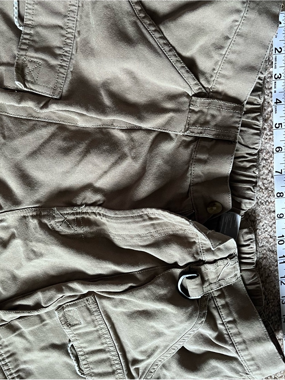Columbia PFG Women's Olive Cargo Shorts Size L - Picture 4 of 7